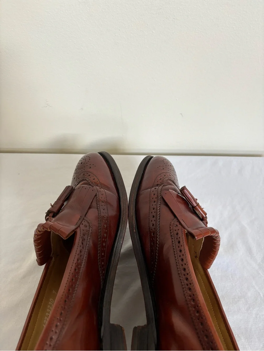 Bostonian Impression Wing Tip Tassel Men's Leather Dress Shoes Size 10 D/B